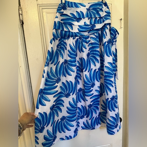 Blue banana Print Women's maxi skirt size M nwt - Picture 6 of 10